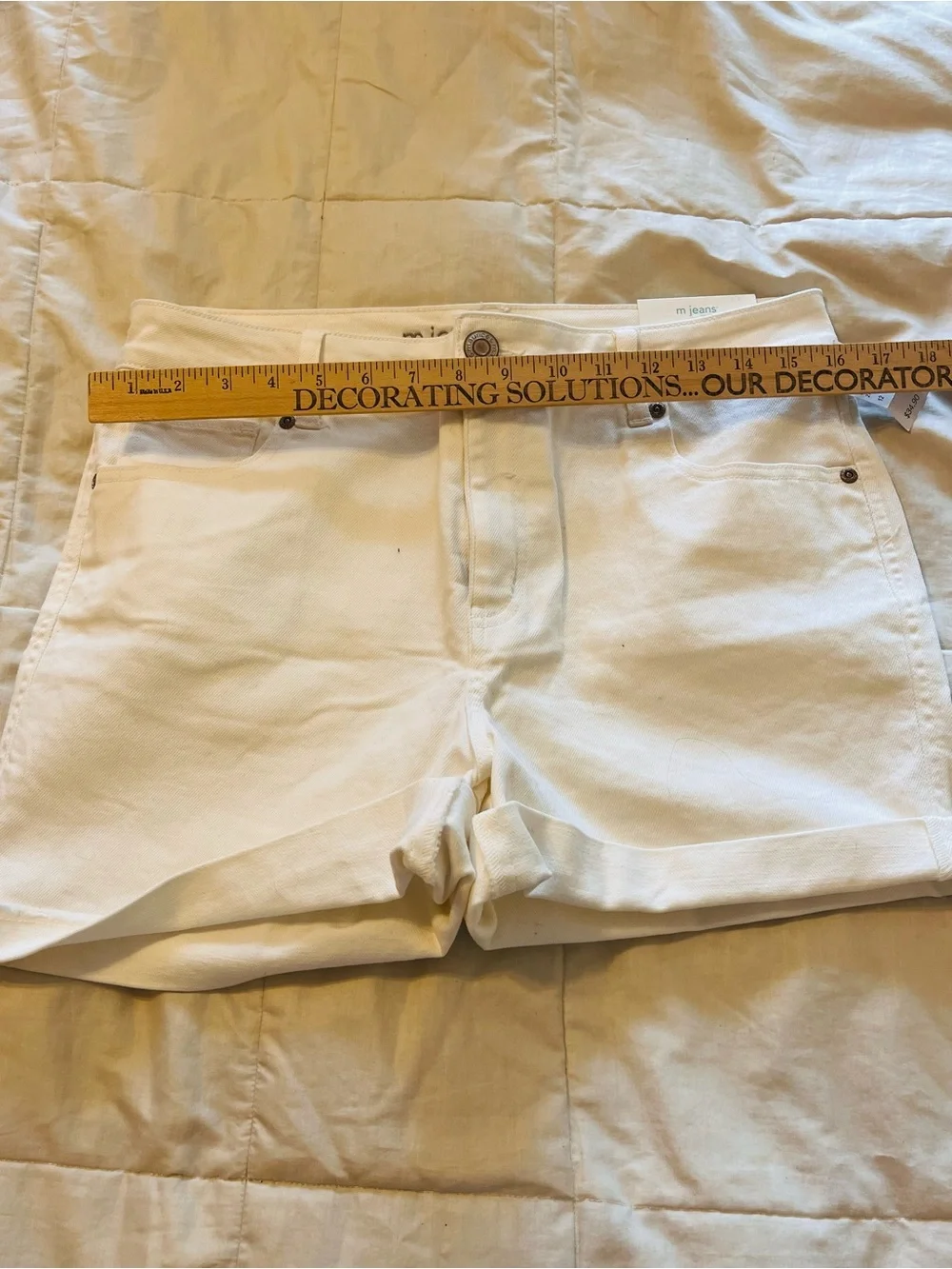 Maurices White Denim Stretch Jean Shorts